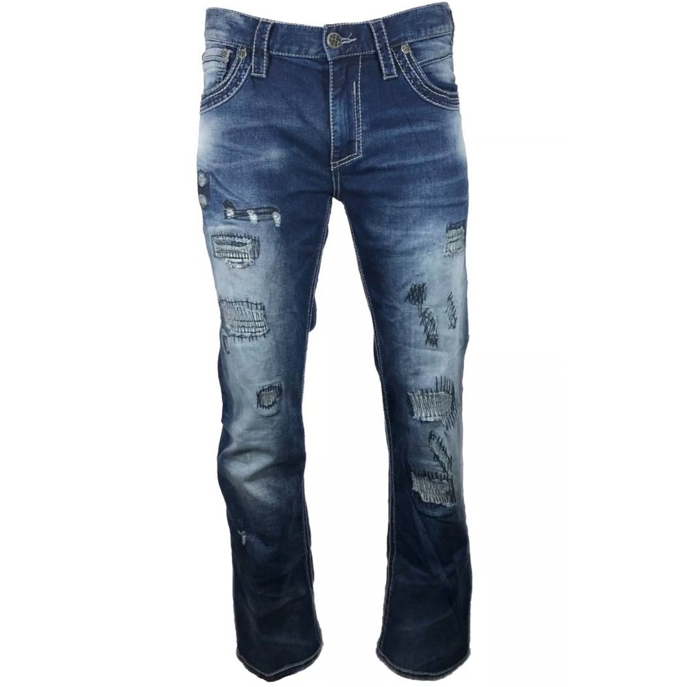 AFFLICTION Men's Denim Jeans BLAKE FLEUR CRITTER B - Picture 6 of 13